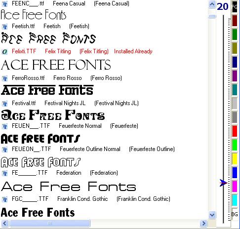 FastFontPreview Screenshot